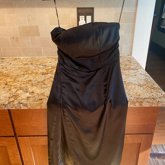 Meshki Black Satin Dress - Picture 2 of 3